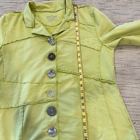 Funky Neon Buddha Lime Green Jacket, L - Picture 6 of 9